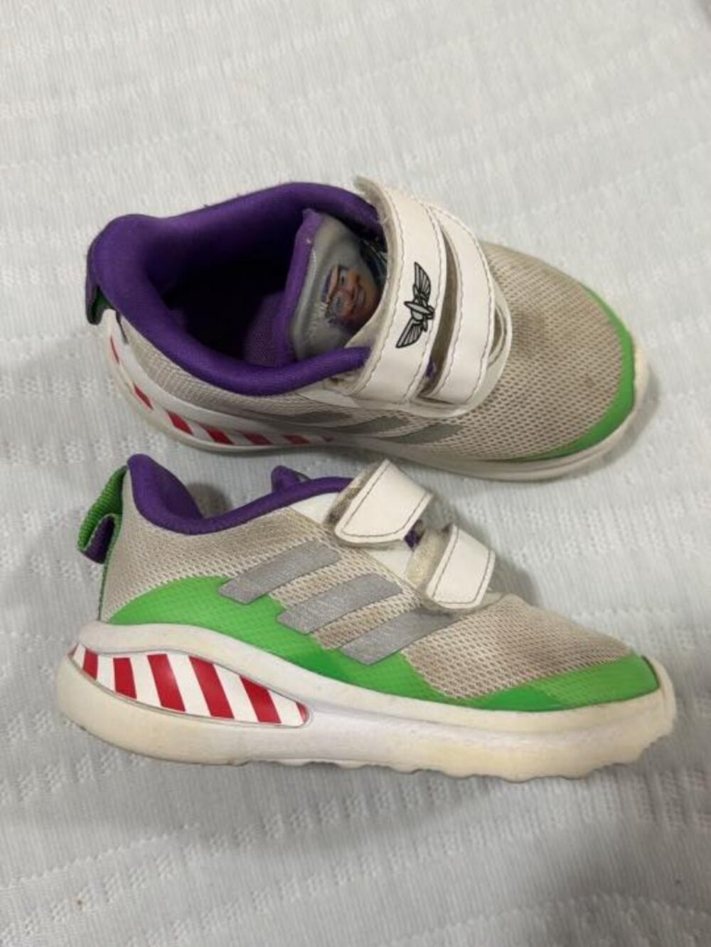 PLAY CONDITION Adidas Fortarun Buzz Lightyear Running Shoes size 6 toddler